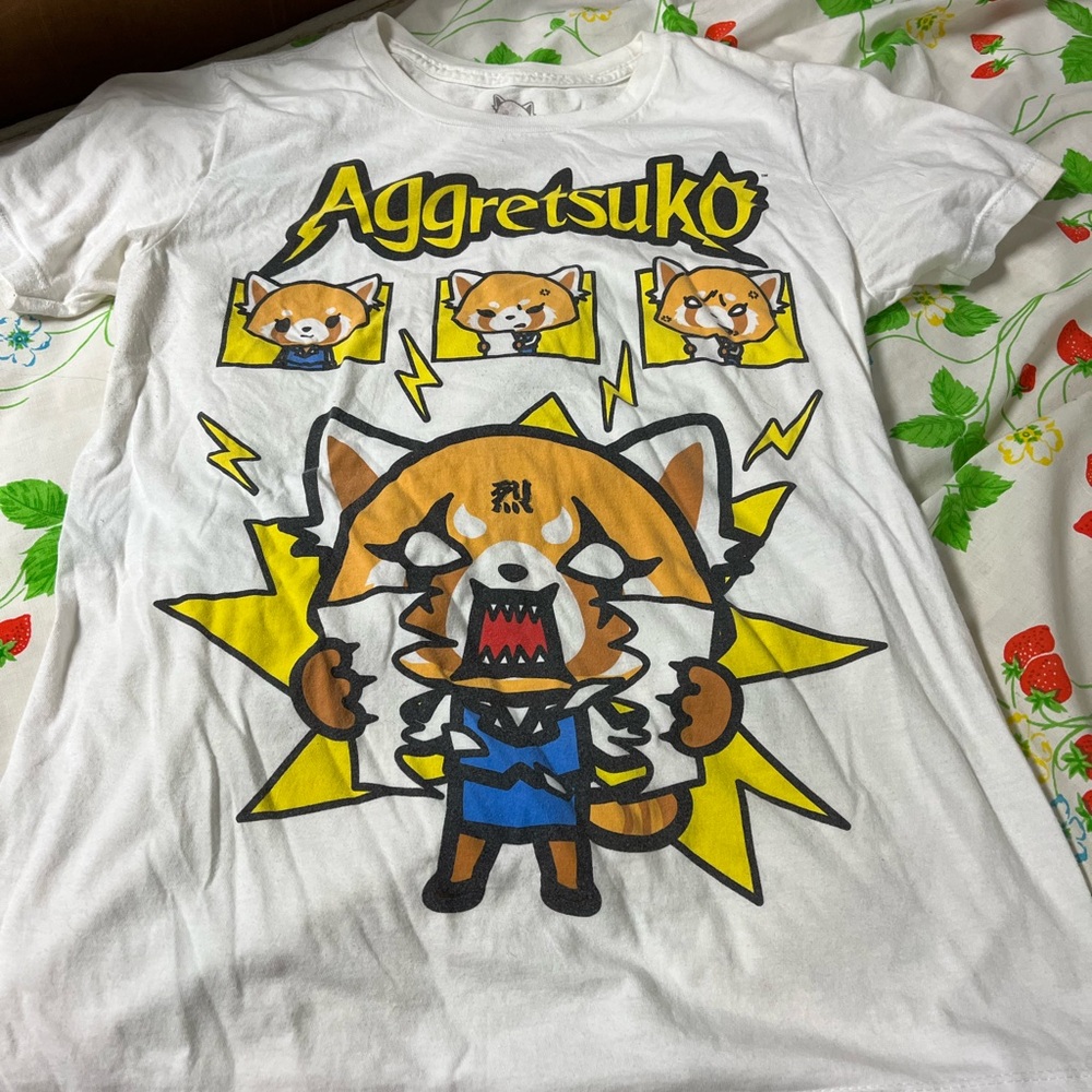Sanrio Aggretsuko small White Graphic Tee